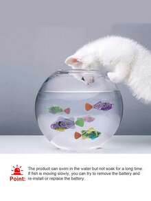 猫咪互动电动鱼玩具游泳机器人带 LED 灯宠物玩具宠物猎人本能宠物玩具猫狗宠物用品 - 彩色 - 查看 3