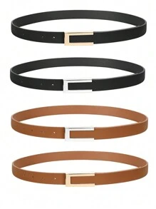 1 件女士腰带 腰带 连衣裙 牛仔裤 腰带 带金扣 腰带 适合日常穿着 夏季、学校秋季、秋季、万圣节