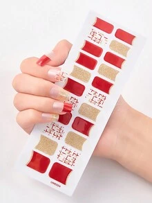 1 件指甲贴纸，全覆盖全息 3D 美甲贴花，可拆卸指甲贴，多种设计 - 彩色 - 查看 7