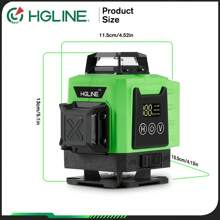 ONEVAN 16 Linien 4D-Laserebenen 360 Horizontale Vertikale Grüne Linie Laserebene Selbstnivellierendes Messnivellierungswerkzeug mit Stativ