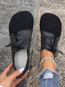 Pantofi pentru bunica cu fund plat, pantofi casual cu vârf rotund, noi de primăvară/toamnă, pantofi casual cu vârf rotund, pantofi versatili de mărime mare, potriviti pentru mamă