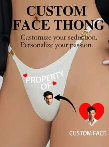 私人定制跨境欧美女友/老婆性感裸色无缝透气舒适亲肤三环低腰女式丁字裤 - 白色 - 查看 3