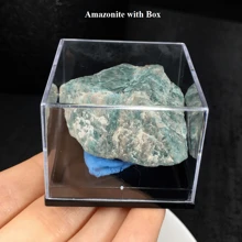 100% 纯天然水晶矿物标本，带盒，适合教学或家居装饰，最佳礼物 - 彩色 - 查看 12