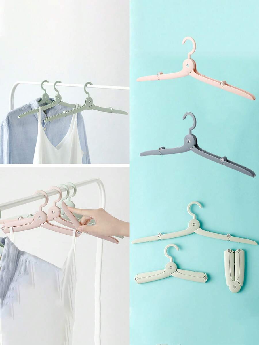 Folding Travel Clothes Hanger, Mini Retractable Portable Dorm Multi