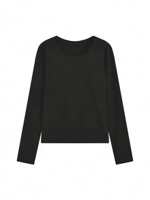 时尚美式女士 T 恤，合身设计，独特淑女美学，秋季