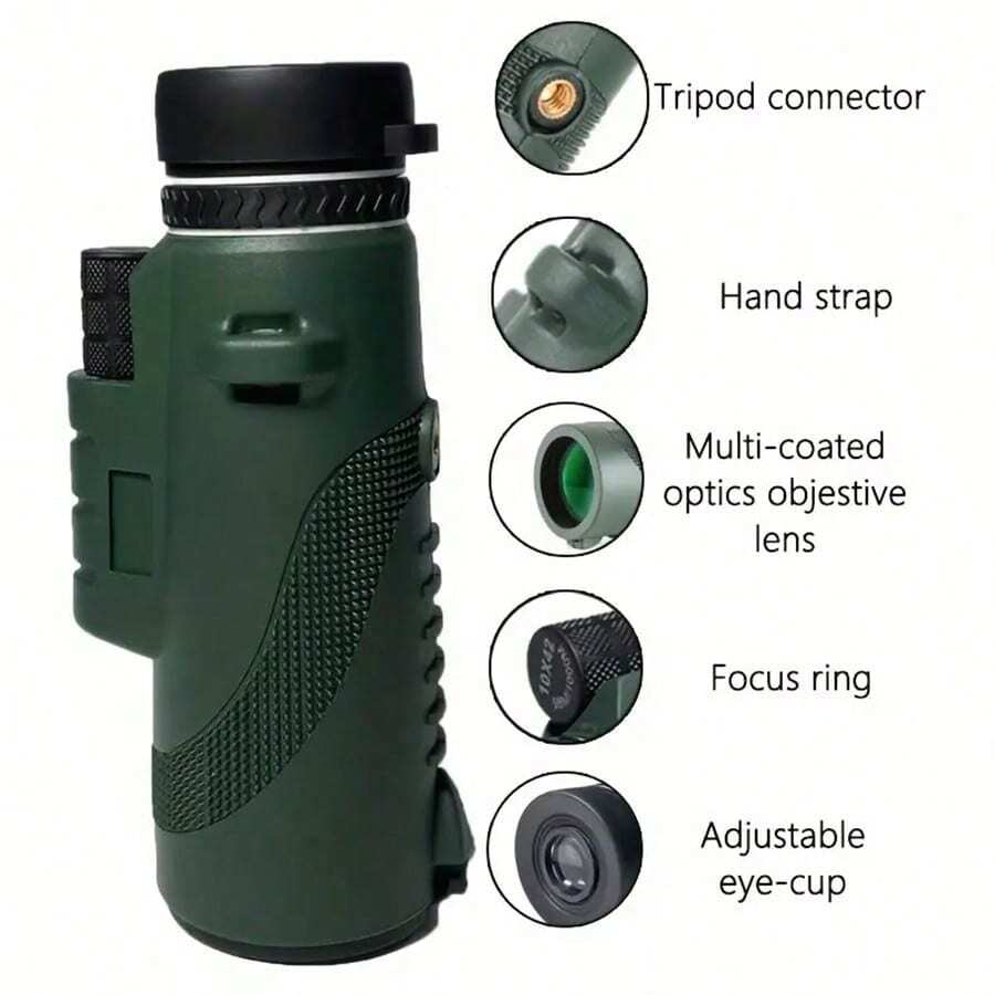 10x42 High Power Professional High List Telescope With 40mm Large
