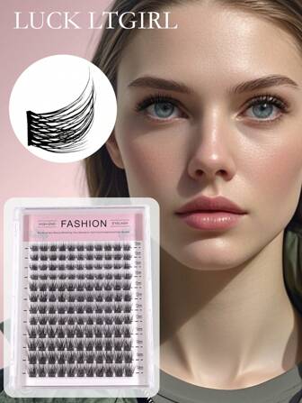 132 Clusters/12 Rows Of Natural C-Curl 10-14MM Mixed Segmented False Eyelashes, Densely Curled For Everyday And Party