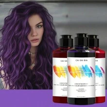 CAIGAIBAI 染发洗发水，非常适合生日派对、音乐节、万圣节、圣诞节 DIY 染发剂，适合金发、银发和灰发 - 可选颜色：红色 - 粉色 - 紫色 - 灰色 - 蓝色。万圣节 - 彩色 - 查看 2
