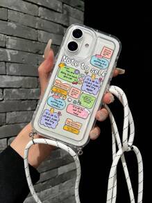 1 pieza Funda transparente con eslogan e impresión de dibujo animado lindo y 1 pieza Protector de pantalla completa HD de vidrio templado compatible con iPhone 11/12/13/14/15/15pro/15 Plus/15 Promax/16/16pro/16plus/16promax/7plus/8plus/X/Xs Max/Xr/11pro/12pro/13pro/14pro/12mini/13mini/11promax/12promax/13promax/14promax/14plus/6/6s/6plus/7/8/Se