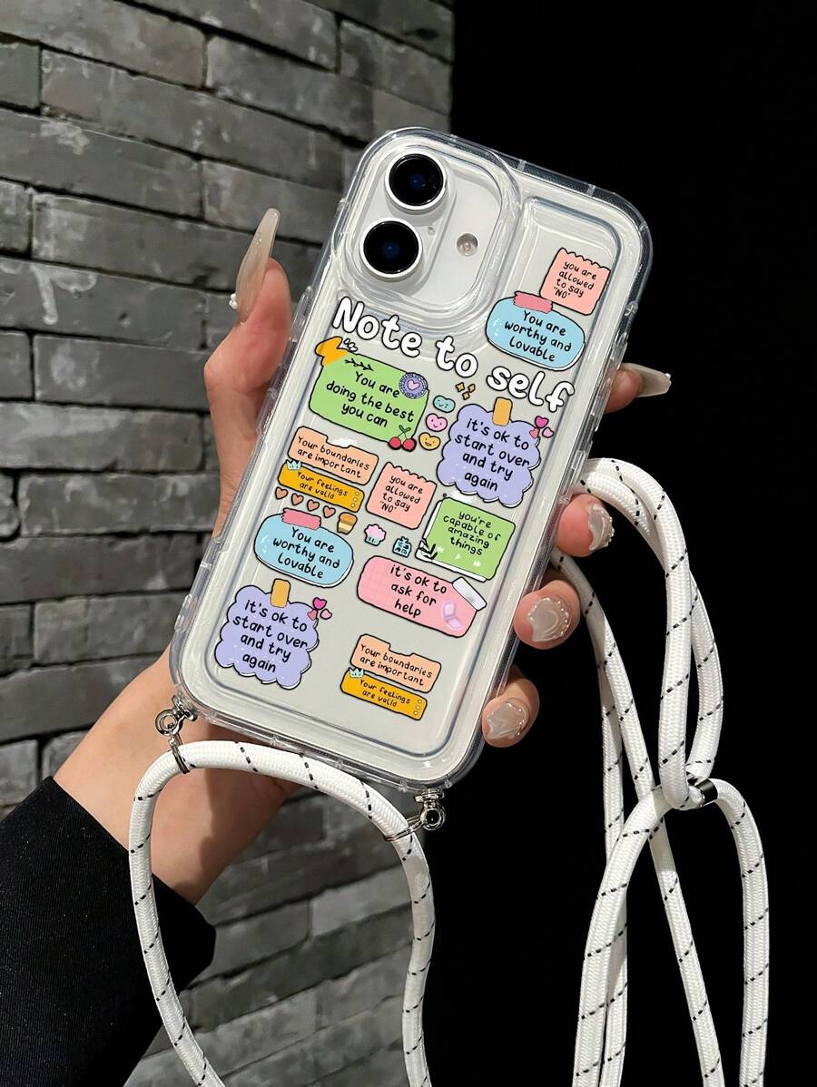 1 pieza Funda transparente con eslogan e impresión de dibujo animado lindo y 1 pieza Protector de pantalla completa HD de vidrio templado compatible con iPhone 11/12/13/14/15/15pro/15 Plus/15 Promax/16/16pro/16plus/16promax/7plus/8plus/X/Xs Max/Xr/11pro/12pro/13pro/14pro/12mini/13mini/11promax/12promax/13promax/14promax/14plus/6/6s/6plus/7/8/Se