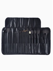 Diseño Elegante, Maquillaje Perfecto: Set de 24 Pinceles en Tonos de Madera Original,Juego de 24 Pinceles Set Brochas de Maquillaje Profesional Brochas Maquillaje Sombras de Brochas para Ojos Sintéticas de Alta Calidad Rubor Pinceles de Maquillaje Nuevos 24 Piezas Set De Brochas De Maquillaje Negro, Estilo Portátil, Incluye Brocha De Rubor, Brocha De Sombra De Ojos, Brocha De Polvo, Brocha De Contorno, Brocha Correctora, Set Completo De Herramientas De Belleza Con Bolsa De Terciopelo Para Un Fácil Almacenamiento,pinceles de maquillaje brochas para maquillaje cepillo maquillaje pincel maquillaje pinceles para maquillaje brochas maquillaje pinceles maquillaje cepillo maquillaje - Negro - Ver 9