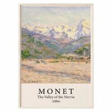 1 幅印象派艺术家克劳德莫奈海报睡莲帆布画墙壁艺术画适用于客厅家居装饰无框架 - 彩色 - 查看 20