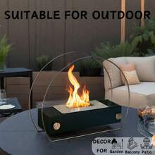 Outdoor Fireplace - Black - View 7