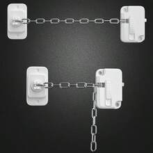 Lock Window Limiter, ABS Material, High-Rise Window Anti-Fall Building, Suitable For Window Locks, Sliding Doors, Window Lock Buckles - Multicolor - View 2