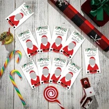 Set de 40 tarjetas rascables navideñas, juego de lotería emocionante para descubrir sorpresas ocultas en tu fiesta de Navidad, juegos de fiesta navideña para la familia - Multicolor - Ver 4
