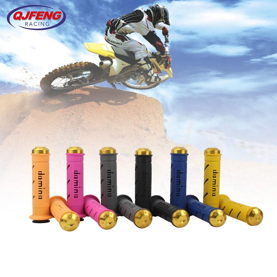 PowerMotor 通用摩托车防滑车把握把凝胶刹车手柄越野摩托车手把握把车把耐力赛配件