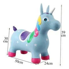 Inflatable Pony Unicorn Jumping Ride-On, Thickened Leather Inflatable Horse For Kids - Pink - View 7