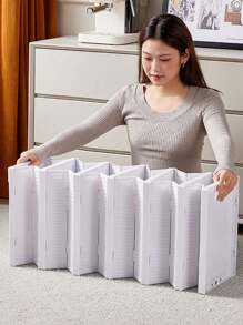 Foldable Shoe Box 1pc 6-Layer Free Installation Folding Shoe Box, Breathable Shoe Container, Plastic Shoe Cabinet, Dustproof Home Storage Box Large Capacity Space Saving Device Cloth Shoe Storage,Cozy Home Requirements - Multicolor - View 6