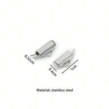 10pcs Stainless Steel Crimp End Beads Slide End Clasp With Chain Buckles Tubes Slider End Caps Connectors DIY Jewelry Accessories