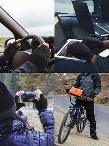 1 Cặp Găng Tay Mùa Đông Unisex Có Thể Chuyển Đổi Găng Tay Lật Lên Trên Ấm Áp Bằng Lông Cừu Cực Cho Mùa Đông Chạy Bộ Nhắn Tin Chụp Ảnh Cho Nam Nữ - 1 cặp - Xem 9