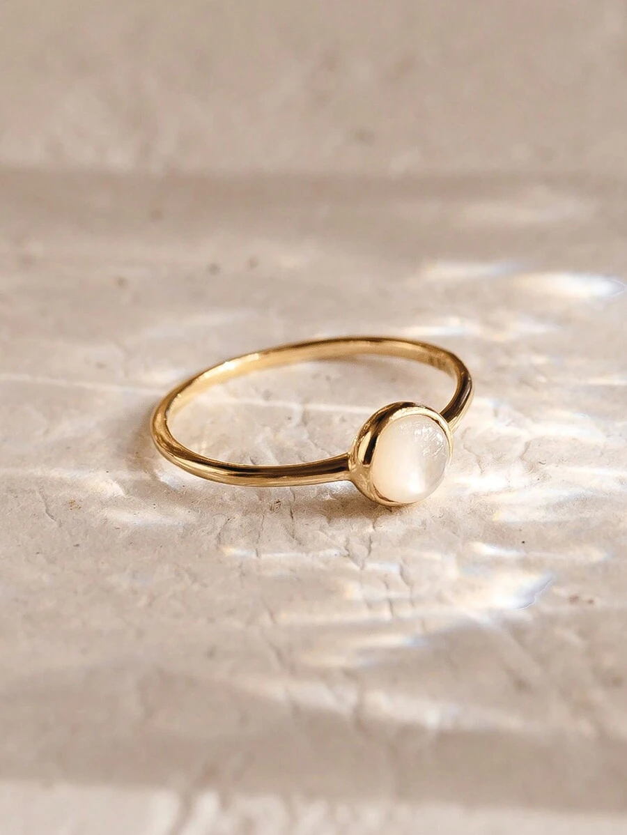 Einzigartige minimalistische 925er Sterling Silber Ringe mit eingelassenen weißen Steinen, wasserdicht, feiner Schmuck für Frauen für den täglichen Gebrauch