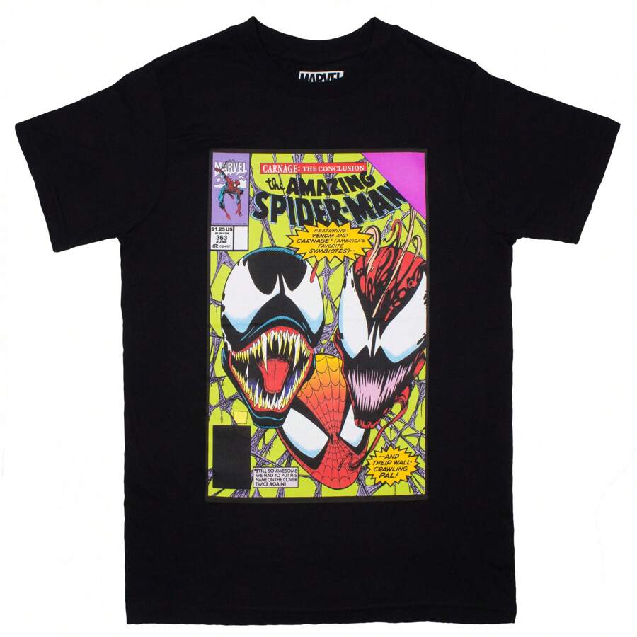 SPIDERMAN & Venom "Carnage: The Conclusion" Comic Cover T-Shirt - màu đen - Xem 1