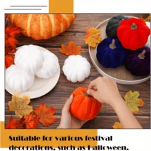 6-20 Stücke weiße Schaumstoff-Kürbisse 4,5-10cm, perfekt zum Bemalen, Schnitzen und Herbstdekoration, geeignet für Halloween und Erntedankfest -- DIY manuelles Bemalen und Anregung zur Kreativität