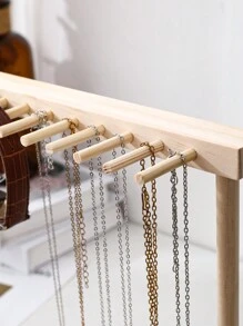 1 buc Suport de afișare a colierelor din lemn cu 12-18 cârlige, Suport de afișare pentru vitrina magazinului de bijuterii, Organizator de accesorii mici pentru bentiță și brățări, Suport de afișare a colierelor pentru femei Organizator de depozitare Articole esențiale de călătorie Depozitare pentru dormitor la școală