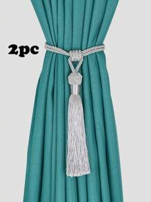 1件/2件/4件装现代简约流苏窗帘绑带,多种颜色和尺寸可选,适用于窗帘固定和装饰。 - 米色 - 查看 17