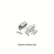 10pcs Stainless Steel Crimp End Beads Slide End Clasp With Chain Buckles Tubes Slider End Caps Connectors DIY Jewelry Accessories
