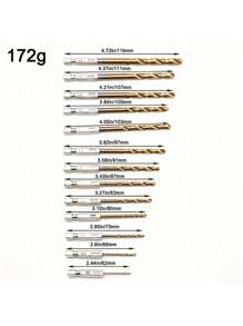 13 件装镀钛 HSS 钻头套装，六角柄 1.5-6.5 毫米 - 适用于电钻和螺丝刀、工具配件 - 彩色 - 查看 4