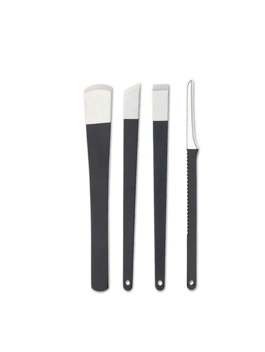 1-4 件斜向嵌甲指甲钳老茧去除套装，专业修脚工具 - 彩色 - 查看 1