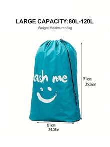 Wash Me 旅行洗衣袋，超大，脏衣服收纳袋，足够容纳 4 次洗衣，可轻松放入洗衣篮或洗衣篮，可机洗，宿舍必备品，大学必备品，旅行配件，多种颜色可选学校用品 - Wash Me - 查看 16