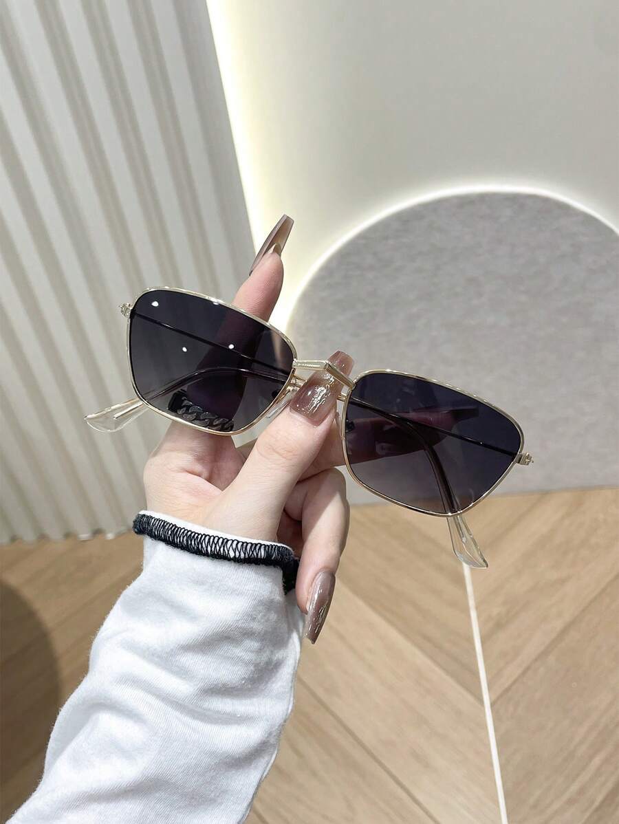 Geometric Frame Fashion Glasses Vintage Sunglasses Beach Sun Glasses