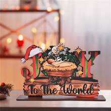 1件装耶稣诞生场景木制圣诞装饰品，送给妈妈的圣诞礼物，适合圣诞家居装饰、置物架装饰、壁炉架装饰、房间装饰、农舍装饰、宗教装饰、家庭聚会装饰，冬季圣诞装饰，家居圣诞礼物，圣诞装饰 - 彩色 - 查看 15