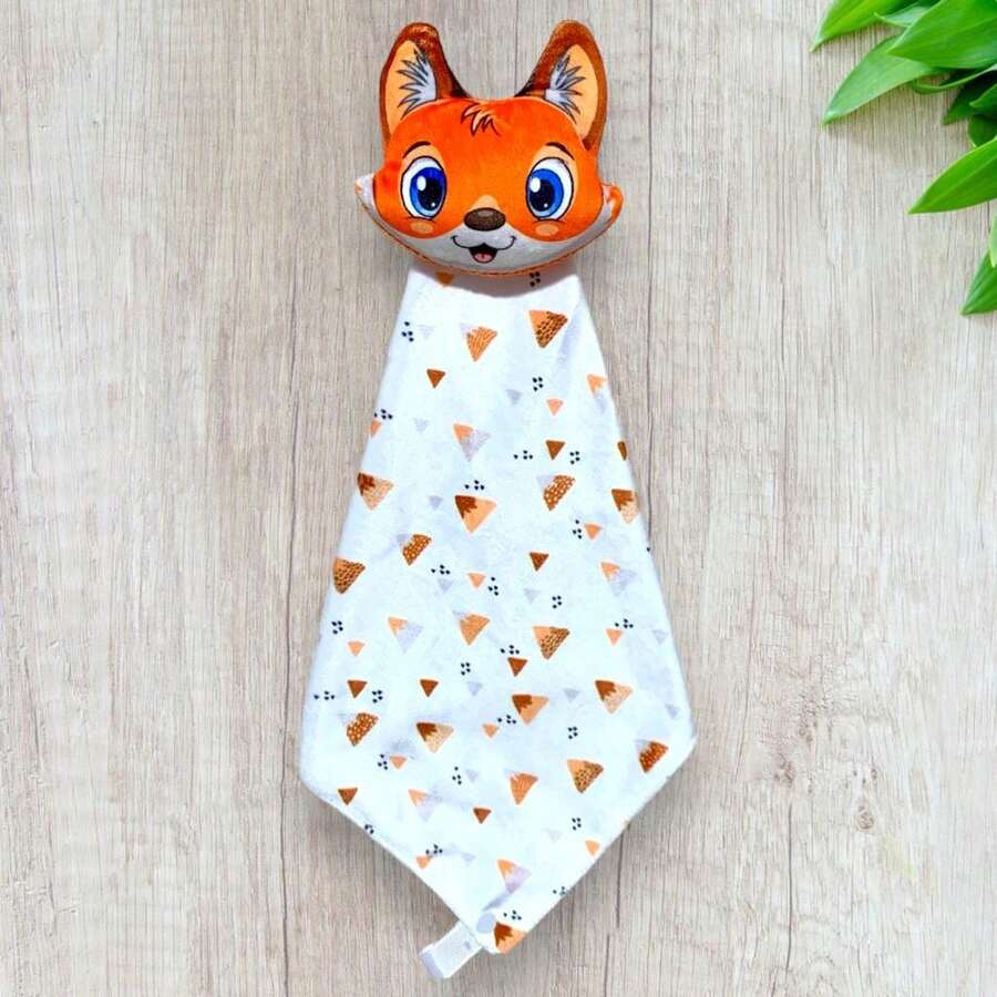 Naninha Sublimada Amiguinhos para Bebê com Prendedor de Chupeta