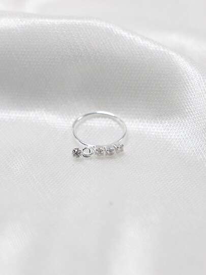 1 Stück 925 Sterling Silber Nasenpiercing Ring Creole CZ Knorpel Ohrring Hängende Nasen Körper Piercing Schmuck