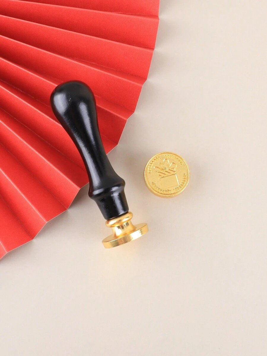 1 Con dấu sơn cháy cực đen, Văn học và nghệ thuật cổ điển Đồ dùng văn phòng tinh tế và phụ kiện học sinh Quà tặng Giáng sinh Quà tặng sinh nhật, Thích hợp để trang trí niêm phong phong bì Con dấu sơn cháy - màu đen - Xem 1