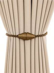 1pc/2pcs Magnetic Polyester Cone Shape Curtain Tiebacks, Suitable For Curtain Fixation Gifts Birthday Graduation