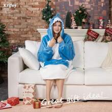 Krifey Oversized Wearable Blanket Hoodie, Sherpa Hooded As Christmas Gifts, Birthday Gifts For Mom Women Girlfriend Men, SharkHead - Shark Head - View 5