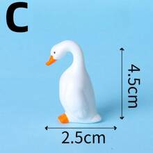 6pcs Set Of Adorable White Goose Figurines - Resin Crafted Desktop Ornaments For Home & Garden Decor Cute And Funny Little White Duck, Perfect Gift For Family And Friends In The Healing Series - Multicolor - View 19
