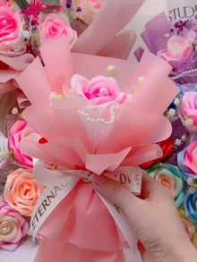 (5 Cuộn Ruy Băng) Hoa Hồng Tự Làm Vật Dụng Ruy Băng Sa Tanh Trang Trí Bánh Gói Quà Tiệc Cưới Nơ Hoa Hồng Tự Làm Vật Liệu Ruy Băng Rộng 4cm/1,57 inch - hình dạng - Xem 10