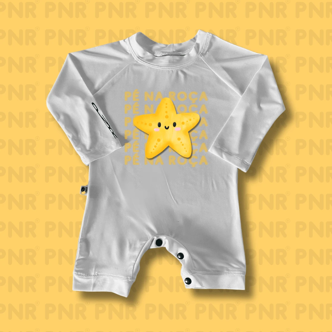 BABY BODYSUIT OVERALL WITH SUN PROTECTION 50+ FOOT IN THE COUNTRY CIA