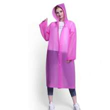 1 件连帽雨衣，男女通用成人防水加厚 EVA 雨披，可重复使用单排扣雨衣，适合徒步旅行、旅游、钓鱼、登山等户外活动
