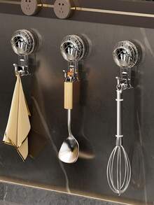 1 件真空吸盘墙钩，适用于浴室、厨房，无损粘性挂钩 - 彩色 - 查看 1