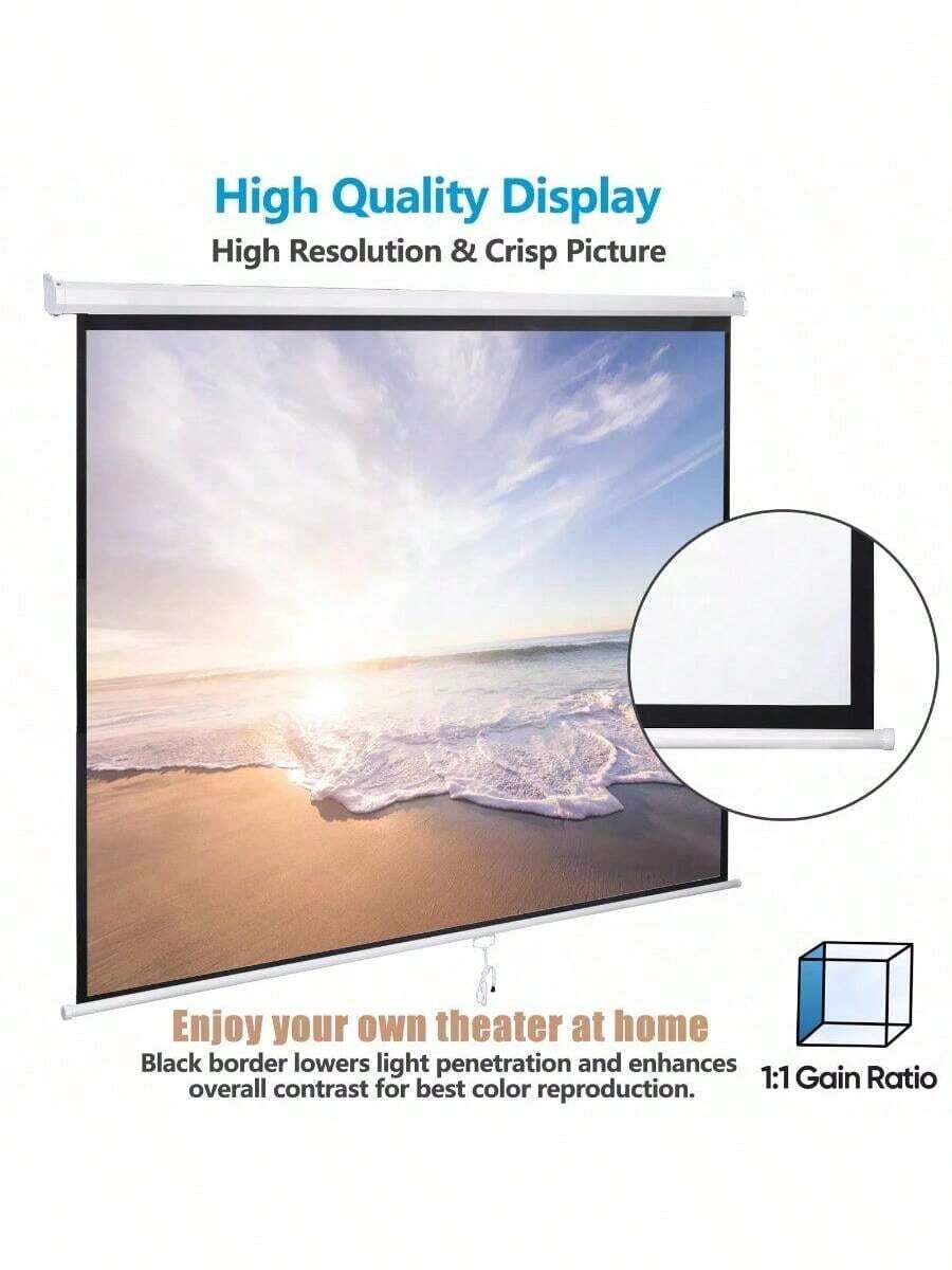 120 Inch Projector Screen Projection Screen Manual PullDown High