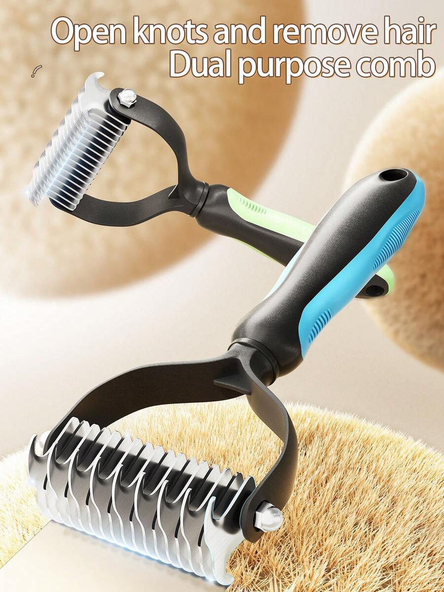 Effective Pet Shedding Brush And Dematting Comb For Dogs And Cats