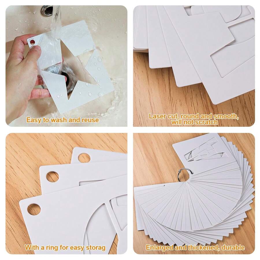 Large Letter Stencils 4 Inch, Thickene Symbol Numbers Craft Stencils