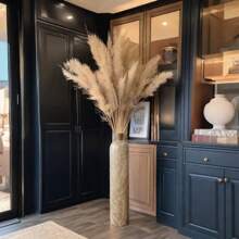 24"/30" Modern Minimalist Floor Vase, Bohemian Resin Tall Flower Vase, Embossed Striped Texture, Pampas Grass Floor Container, Ideal For Living Room, Entryway, Fireplace, Hallway Decor, Autumn Home Decor, Christmas Decor, Mother's Birthday Gift Room Decor Glass Vase