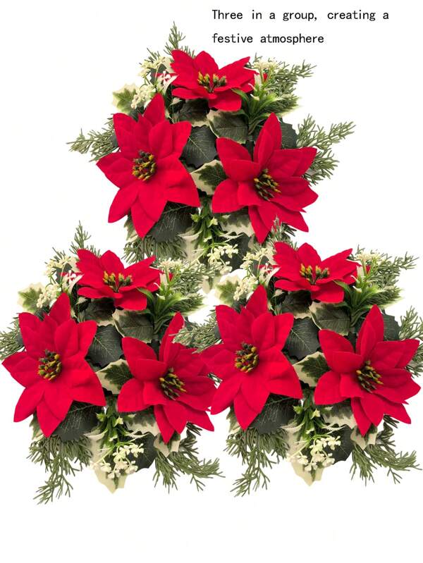 1 Stück künstliche Blumen Kerzenhalter Deko, Kerzenhalter, Blumenkranz Dekoration, Hochzeit Tisch Mittelstück mit Kunstblumen, Valentinstag, Geschenk